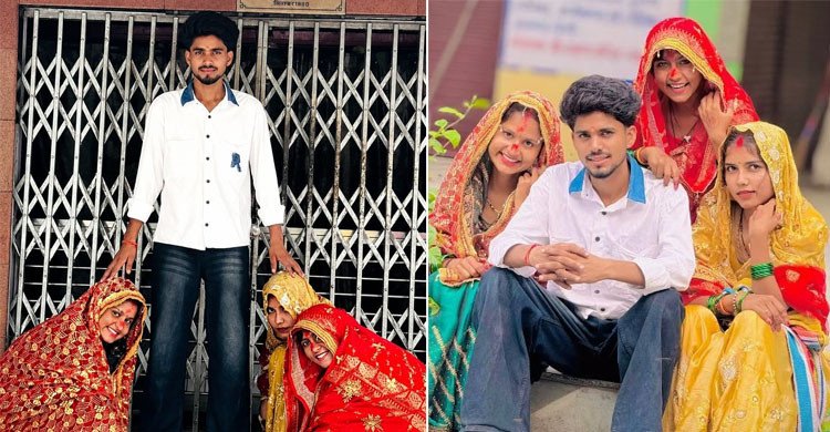 একইসঙ্গে এক যুবককে বিয়ে করলেন আপন ৩ বোন